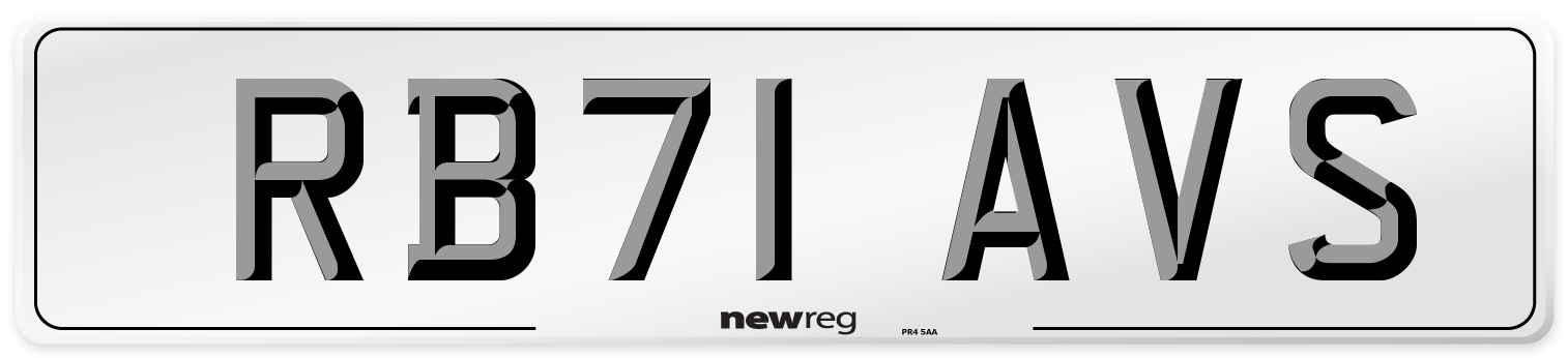 RB71 AVS Number Plate from New Reg
